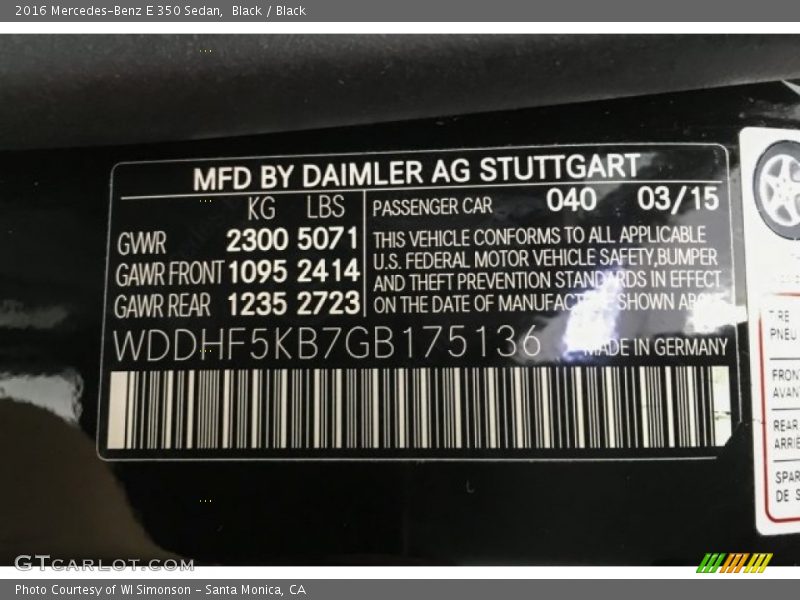 Black / Black 2016 Mercedes-Benz E 350 Sedan
