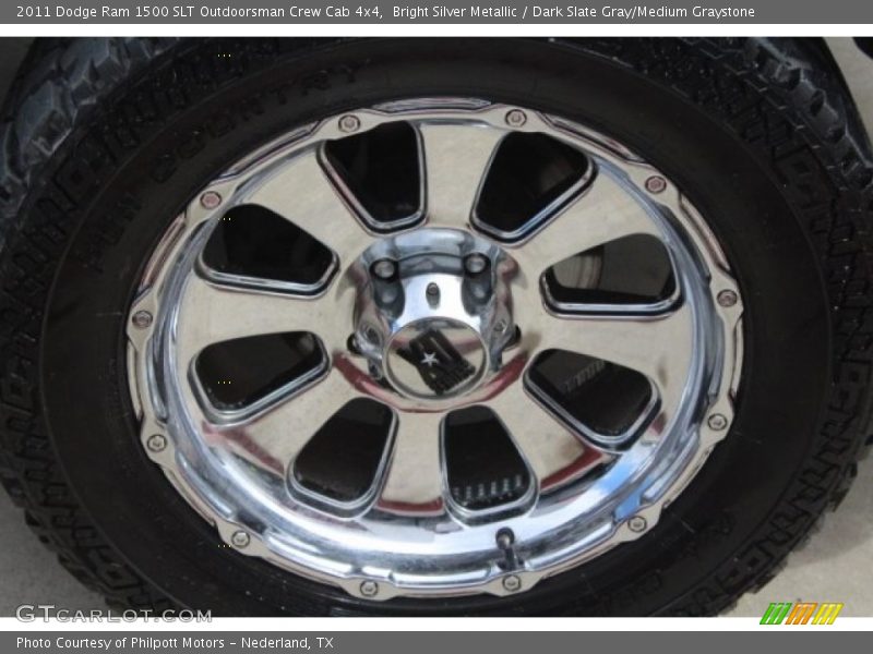 Bright Silver Metallic / Dark Slate Gray/Medium Graystone 2011 Dodge Ram 1500 SLT Outdoorsman Crew Cab 4x4