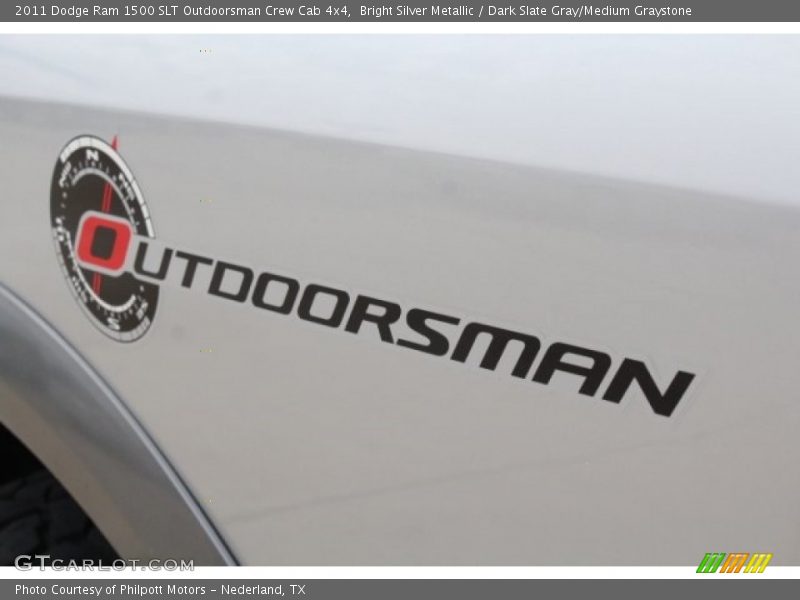 Bright Silver Metallic / Dark Slate Gray/Medium Graystone 2011 Dodge Ram 1500 SLT Outdoorsman Crew Cab 4x4