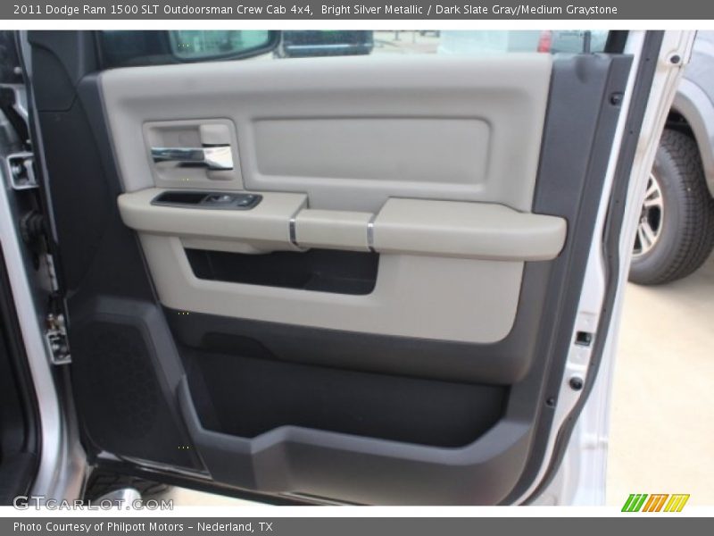 Bright Silver Metallic / Dark Slate Gray/Medium Graystone 2011 Dodge Ram 1500 SLT Outdoorsman Crew Cab 4x4