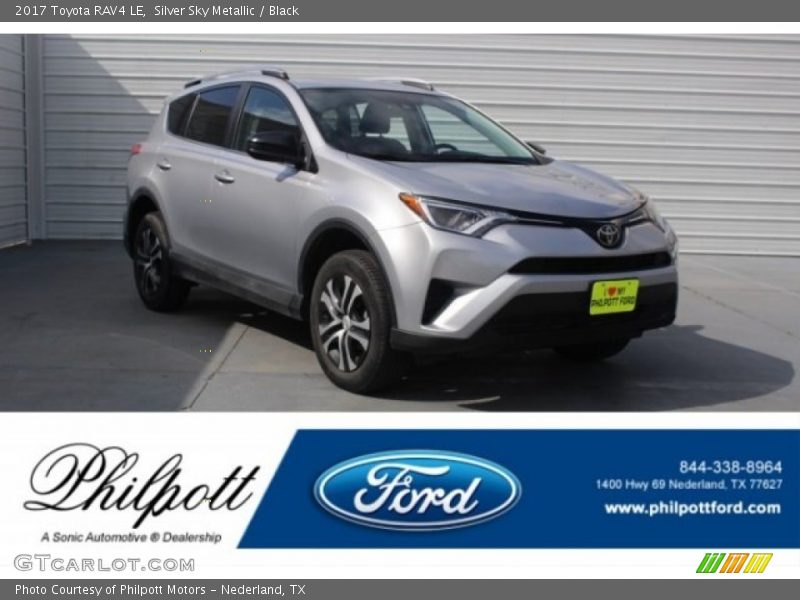 Silver Sky Metallic / Black 2017 Toyota RAV4 LE