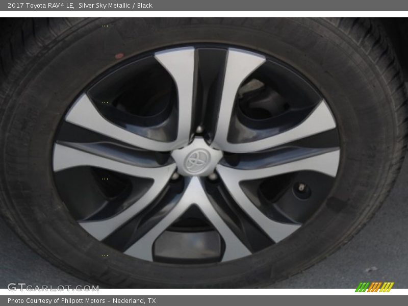 Silver Sky Metallic / Black 2017 Toyota RAV4 LE