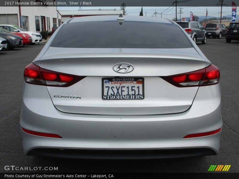 Silver / Black 2017 Hyundai Elantra Value Edition
