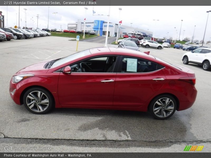 Geranium Red / Black 2015 Hyundai Elantra Limited Sedan