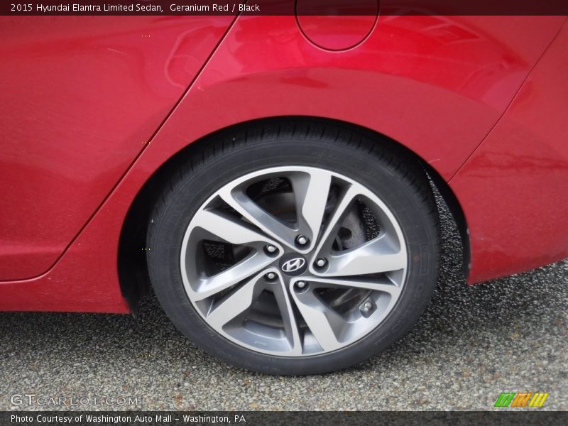 Geranium Red / Black 2015 Hyundai Elantra Limited Sedan