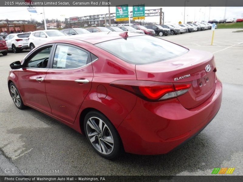 Geranium Red / Black 2015 Hyundai Elantra Limited Sedan