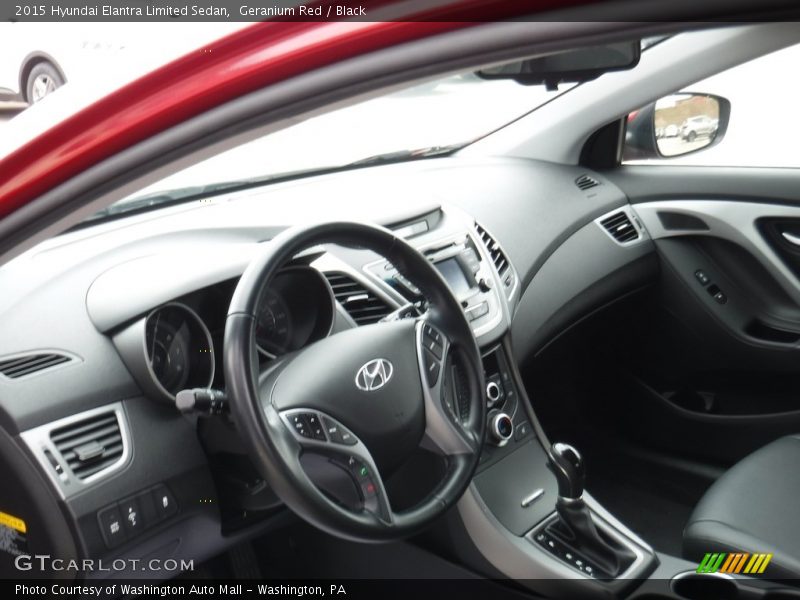 Geranium Red / Black 2015 Hyundai Elantra Limited Sedan