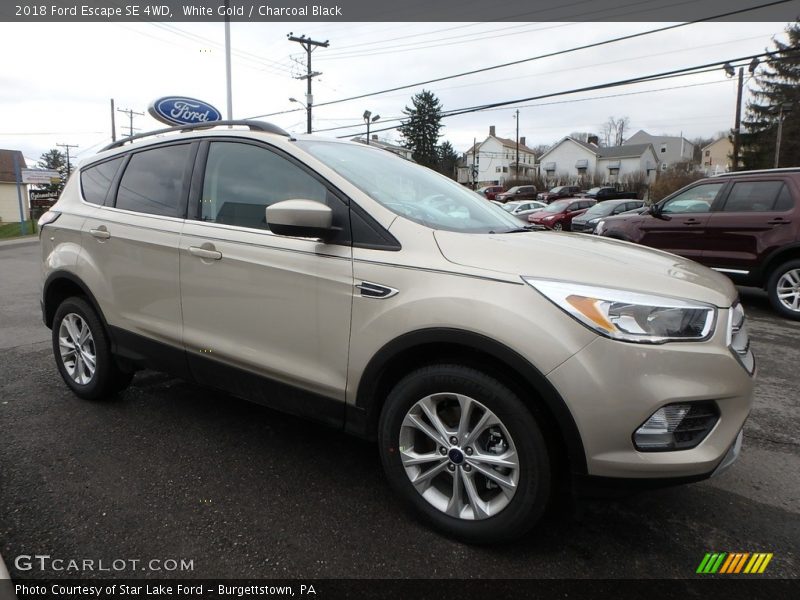 White Gold / Charcoal Black 2018 Ford Escape SE 4WD