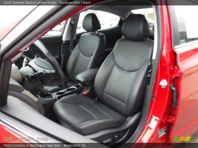 Geranium Red / Black 2015 Hyundai Elantra Limited Sedan