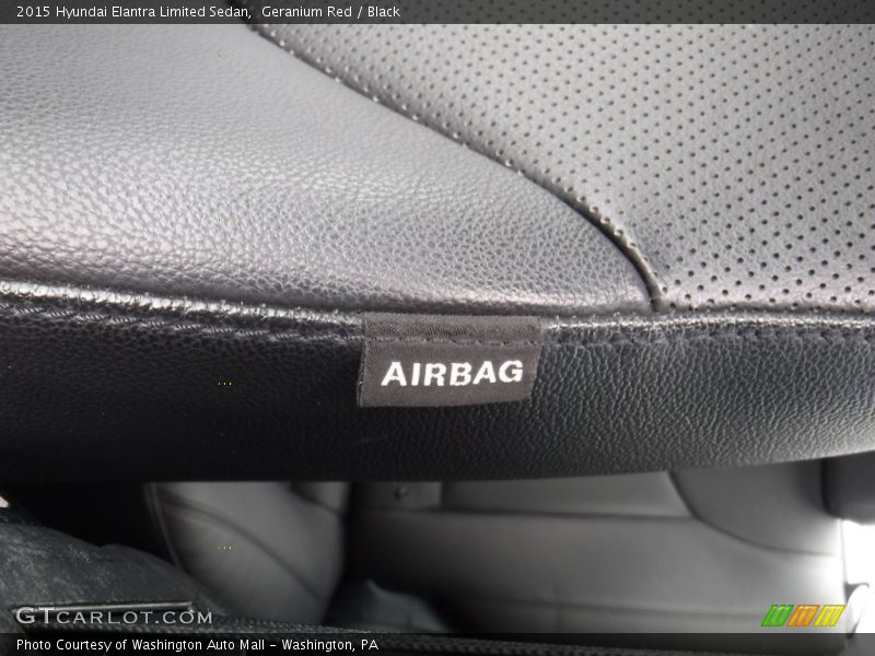 Geranium Red / Black 2015 Hyundai Elantra Limited Sedan