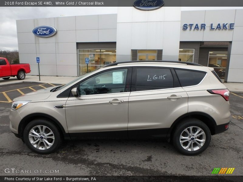 White Gold / Charcoal Black 2018 Ford Escape SE 4WD