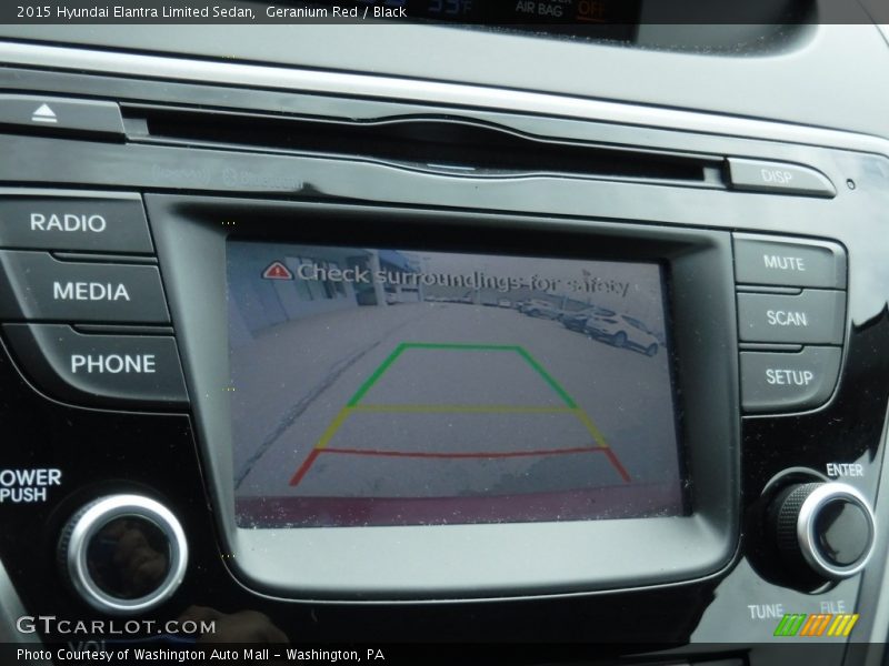 Geranium Red / Black 2015 Hyundai Elantra Limited Sedan
