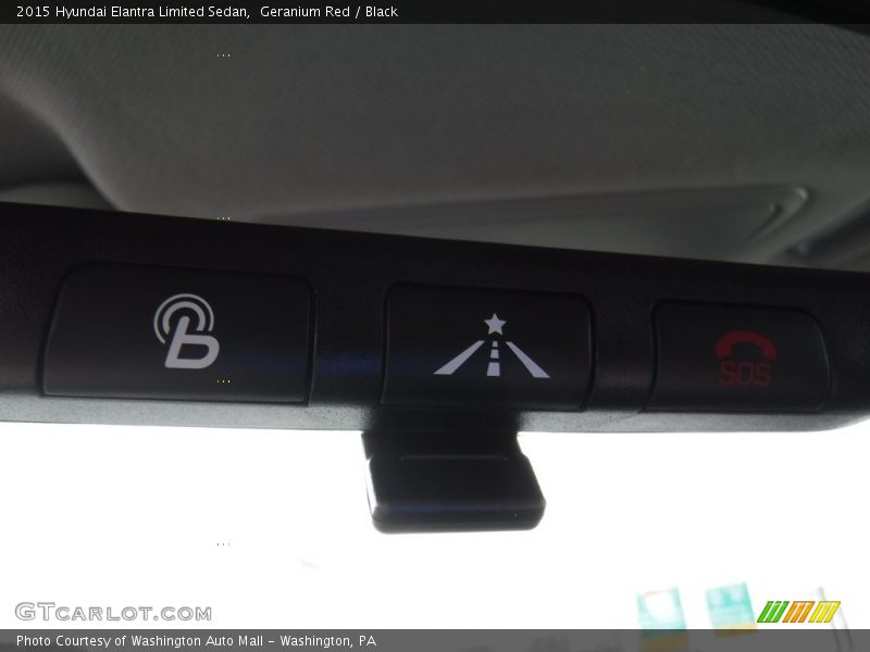 Geranium Red / Black 2015 Hyundai Elantra Limited Sedan