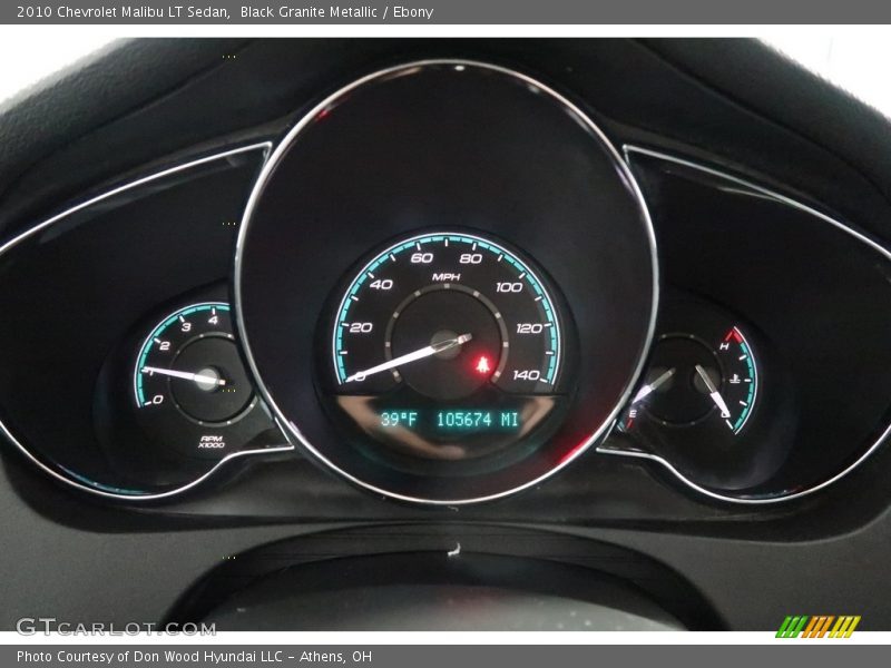 Black Granite Metallic / Ebony 2010 Chevrolet Malibu LT Sedan