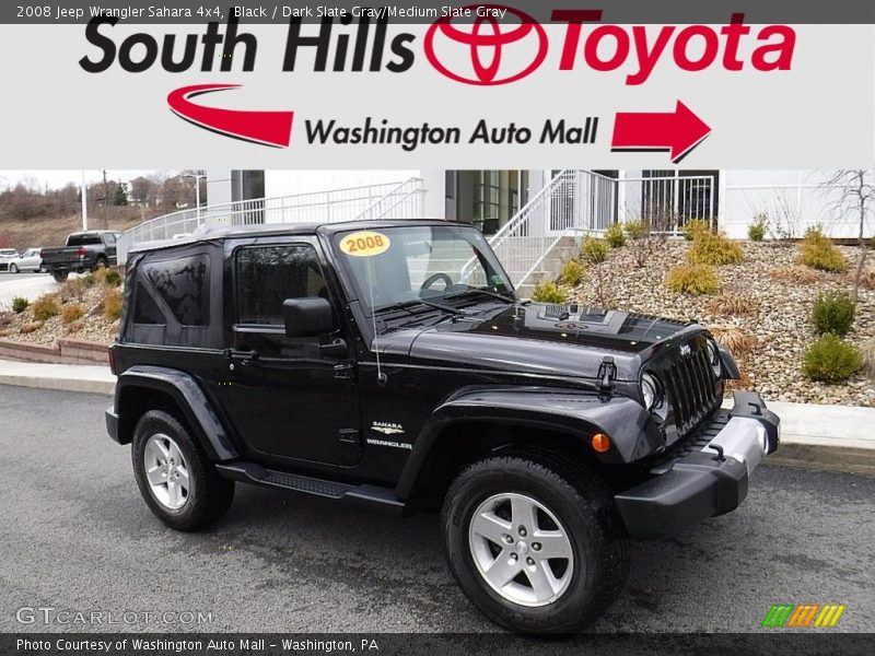 Black / Dark Slate Gray/Medium Slate Gray 2008 Jeep Wrangler Sahara 4x4