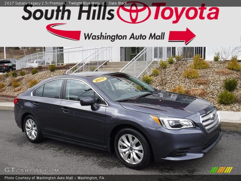 Twilight Blue Metallic / Slate Black 2017 Subaru Legacy 2.5i Premium