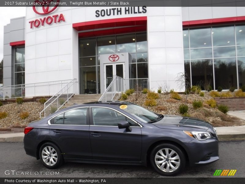 Twilight Blue Metallic / Slate Black 2017 Subaru Legacy 2.5i Premium