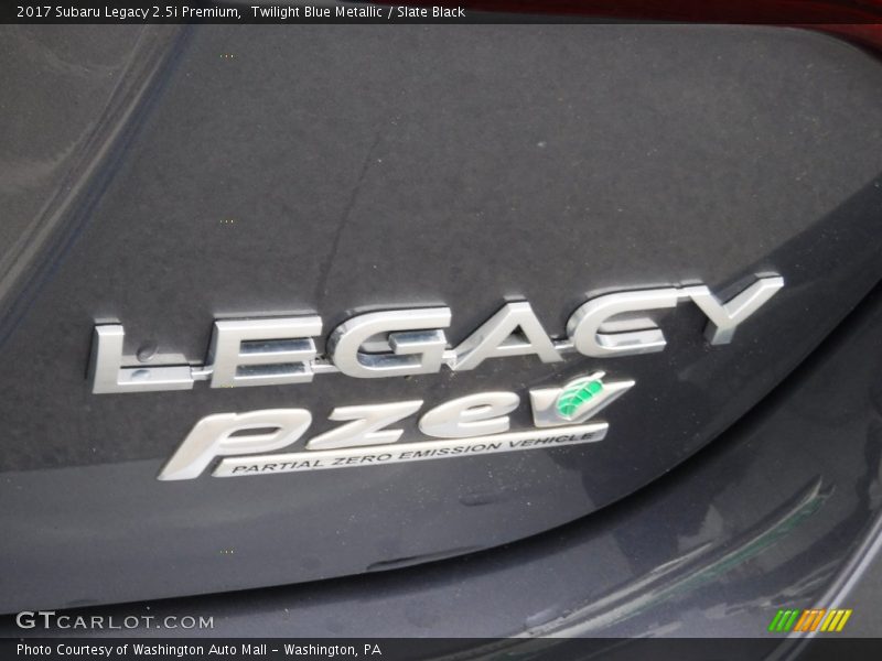 Twilight Blue Metallic / Slate Black 2017 Subaru Legacy 2.5i Premium
