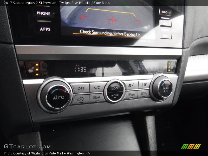 Twilight Blue Metallic / Slate Black 2017 Subaru Legacy 2.5i Premium