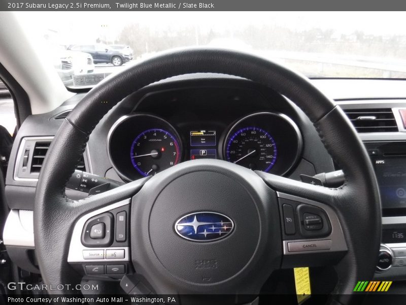 Twilight Blue Metallic / Slate Black 2017 Subaru Legacy 2.5i Premium