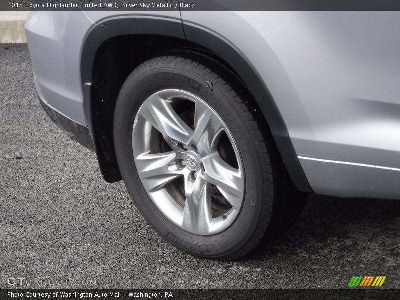 Silver Sky Metallic / Black 2015 Toyota Highlander Limited AWD