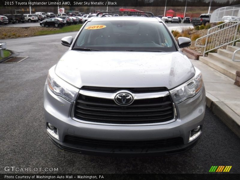 Silver Sky Metallic / Black 2015 Toyota Highlander Limited AWD