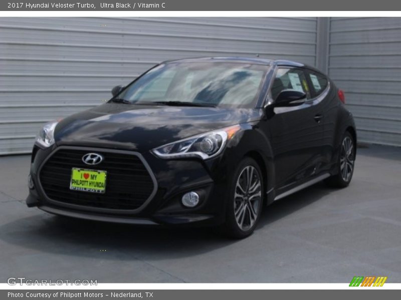 Ultra Black / Vitamin C 2017 Hyundai Veloster Turbo