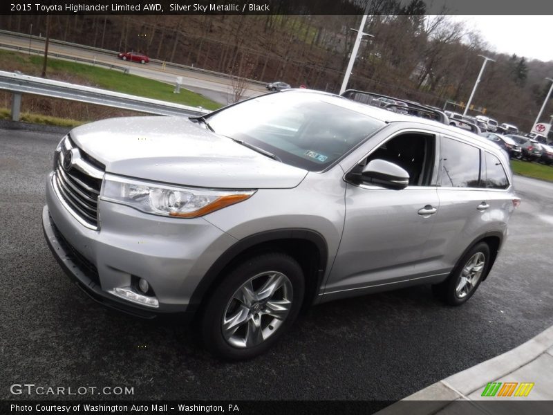 Silver Sky Metallic / Black 2015 Toyota Highlander Limited AWD