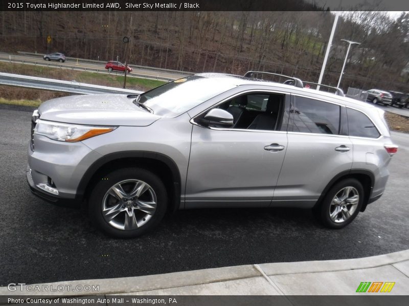 Silver Sky Metallic / Black 2015 Toyota Highlander Limited AWD