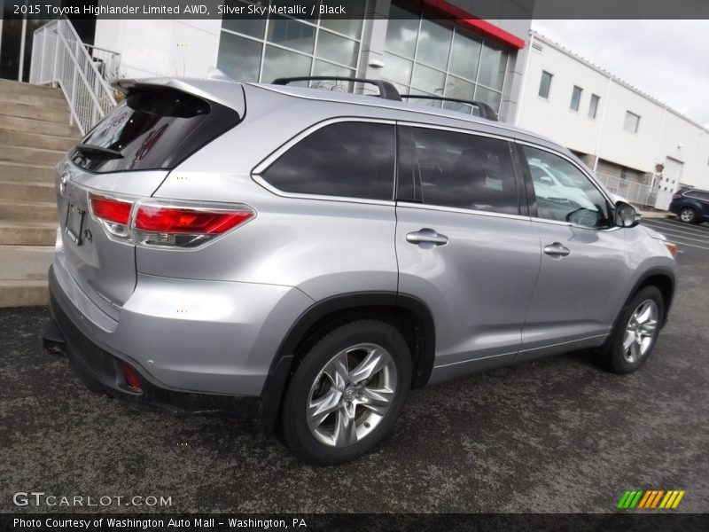 Silver Sky Metallic / Black 2015 Toyota Highlander Limited AWD