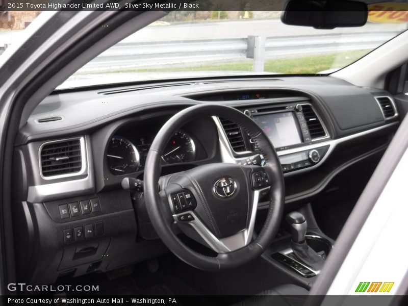 Silver Sky Metallic / Black 2015 Toyota Highlander Limited AWD