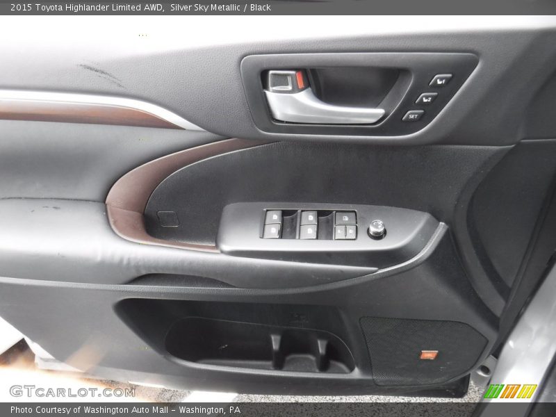 Silver Sky Metallic / Black 2015 Toyota Highlander Limited AWD