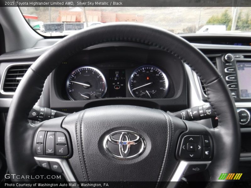 Silver Sky Metallic / Black 2015 Toyota Highlander Limited AWD