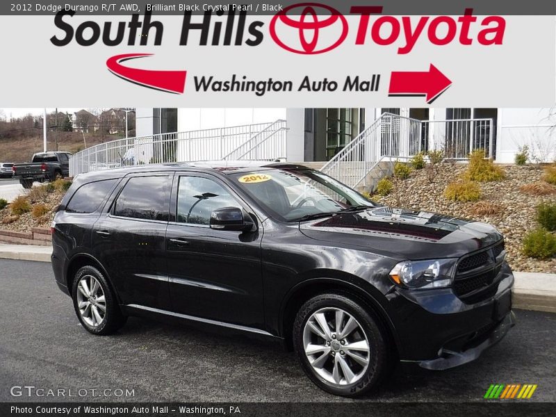 Brilliant Black Crystal Pearl / Black 2012 Dodge Durango R/T AWD
