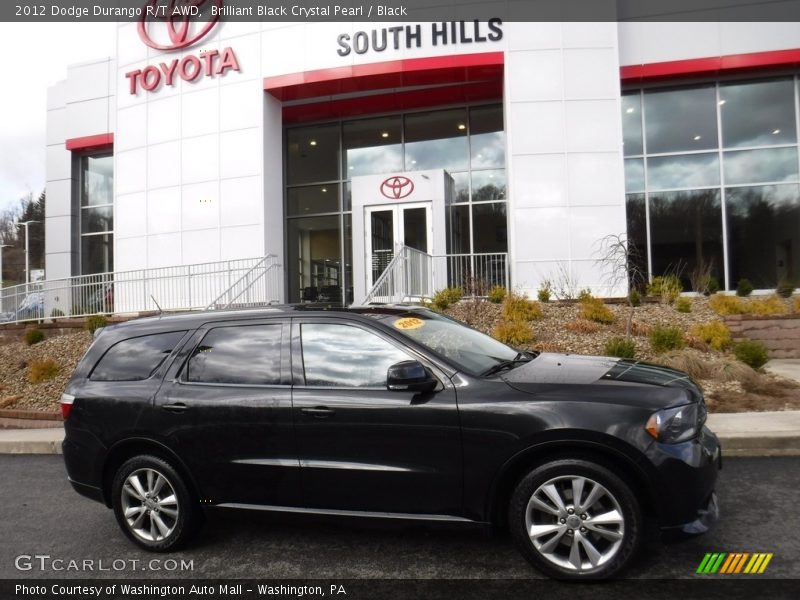 Brilliant Black Crystal Pearl / Black 2012 Dodge Durango R/T AWD