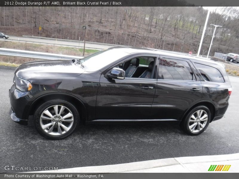 Brilliant Black Crystal Pearl / Black 2012 Dodge Durango R/T AWD