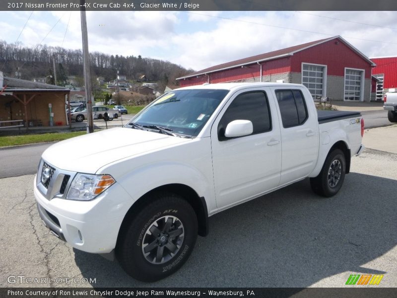 Glacier White / Beige 2017 Nissan Frontier Pro-4X Crew Cab 4x4