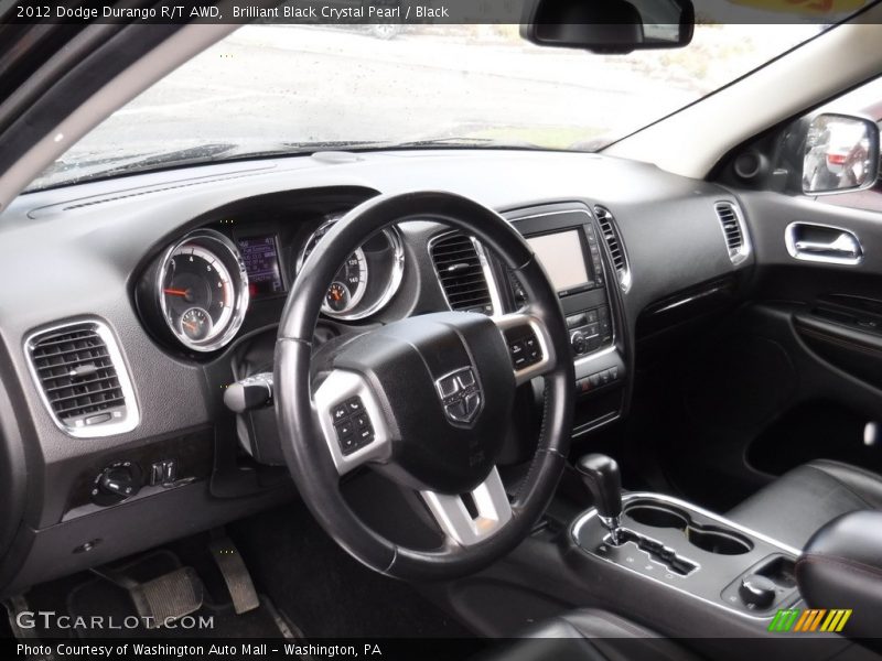 Brilliant Black Crystal Pearl / Black 2012 Dodge Durango R/T AWD