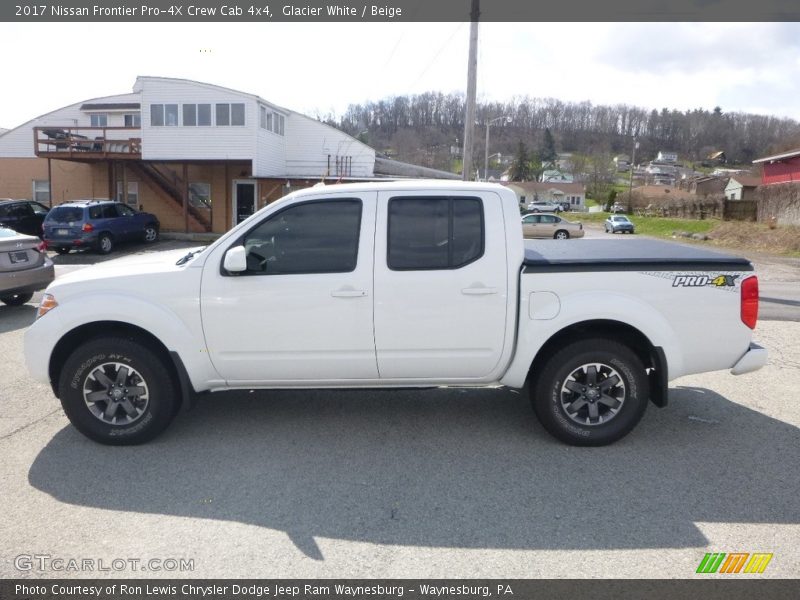 Glacier White / Beige 2017 Nissan Frontier Pro-4X Crew Cab 4x4