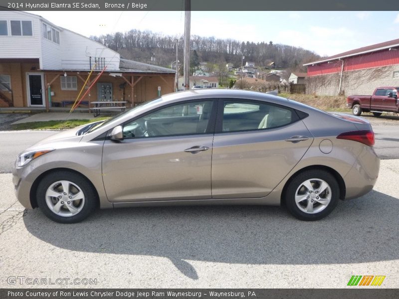 Bronze / Beige 2014 Hyundai Elantra SE Sedan