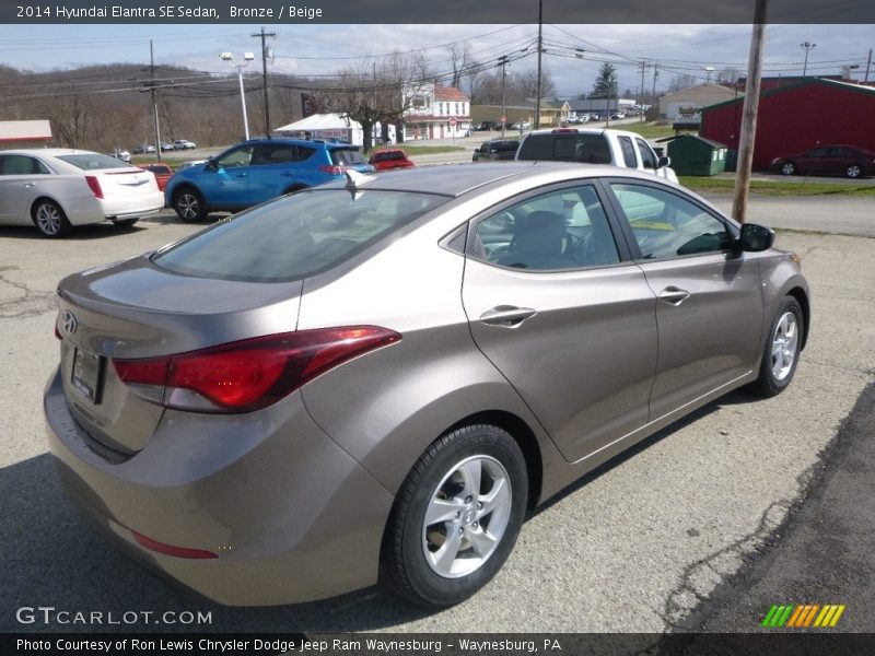 Bronze / Beige 2014 Hyundai Elantra SE Sedan
