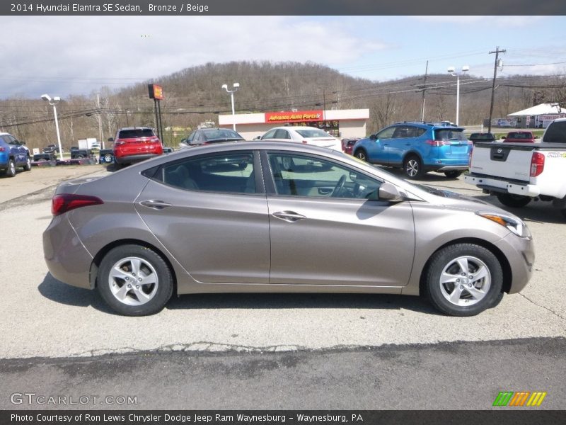 Bronze / Beige 2014 Hyundai Elantra SE Sedan