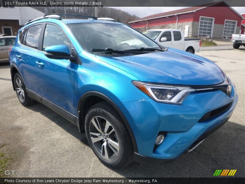 Electric Storm Metallic / Black 2017 Toyota RAV4 XLE