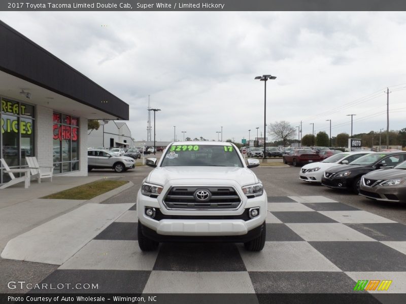 Super White / Limited Hickory 2017 Toyota Tacoma Limited Double Cab