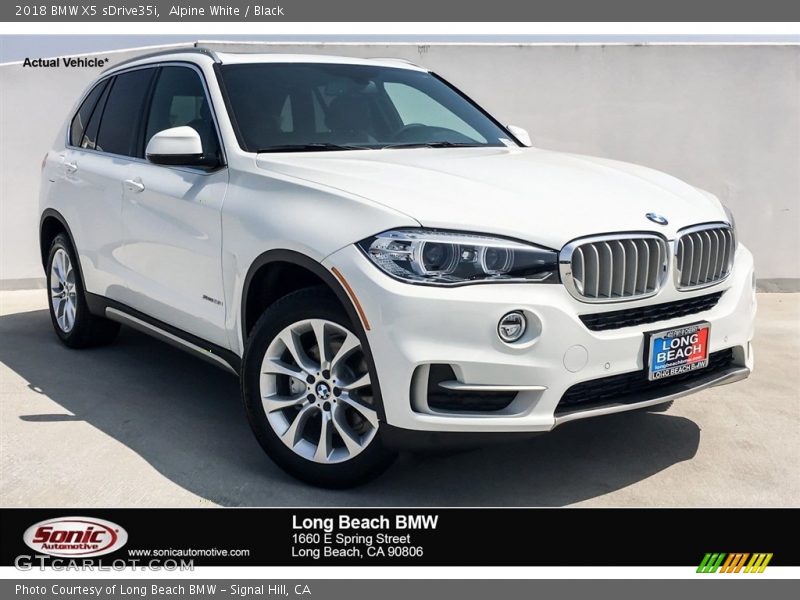 Alpine White / Black 2018 BMW X5 sDrive35i