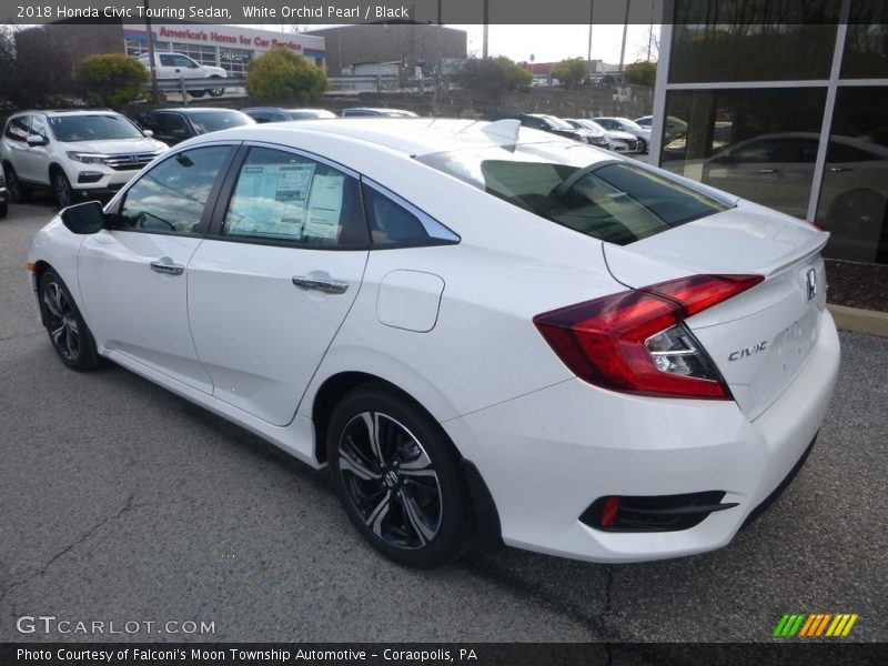 White Orchid Pearl / Black 2018 Honda Civic Touring Sedan