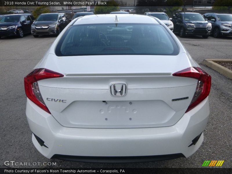 White Orchid Pearl / Black 2018 Honda Civic Touring Sedan