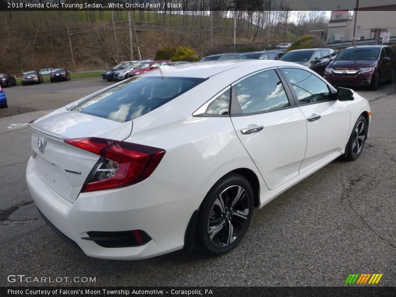 White Orchid Pearl / Black 2018 Honda Civic Touring Sedan
