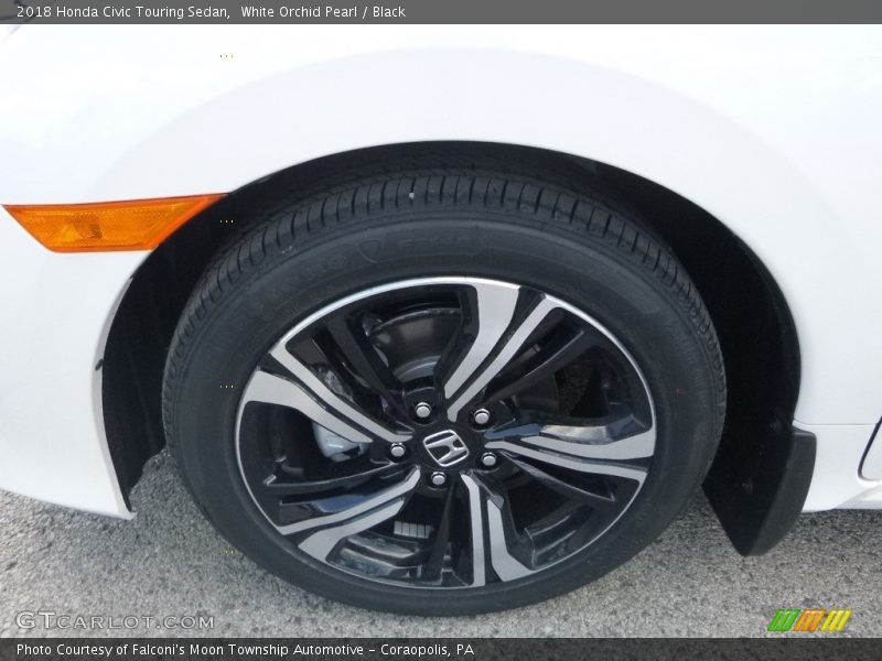 White Orchid Pearl / Black 2018 Honda Civic Touring Sedan