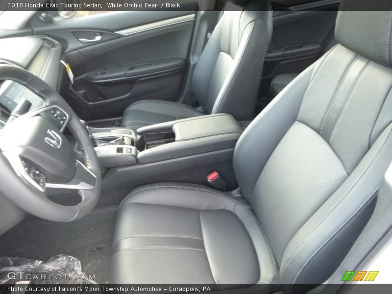 White Orchid Pearl / Black 2018 Honda Civic Touring Sedan